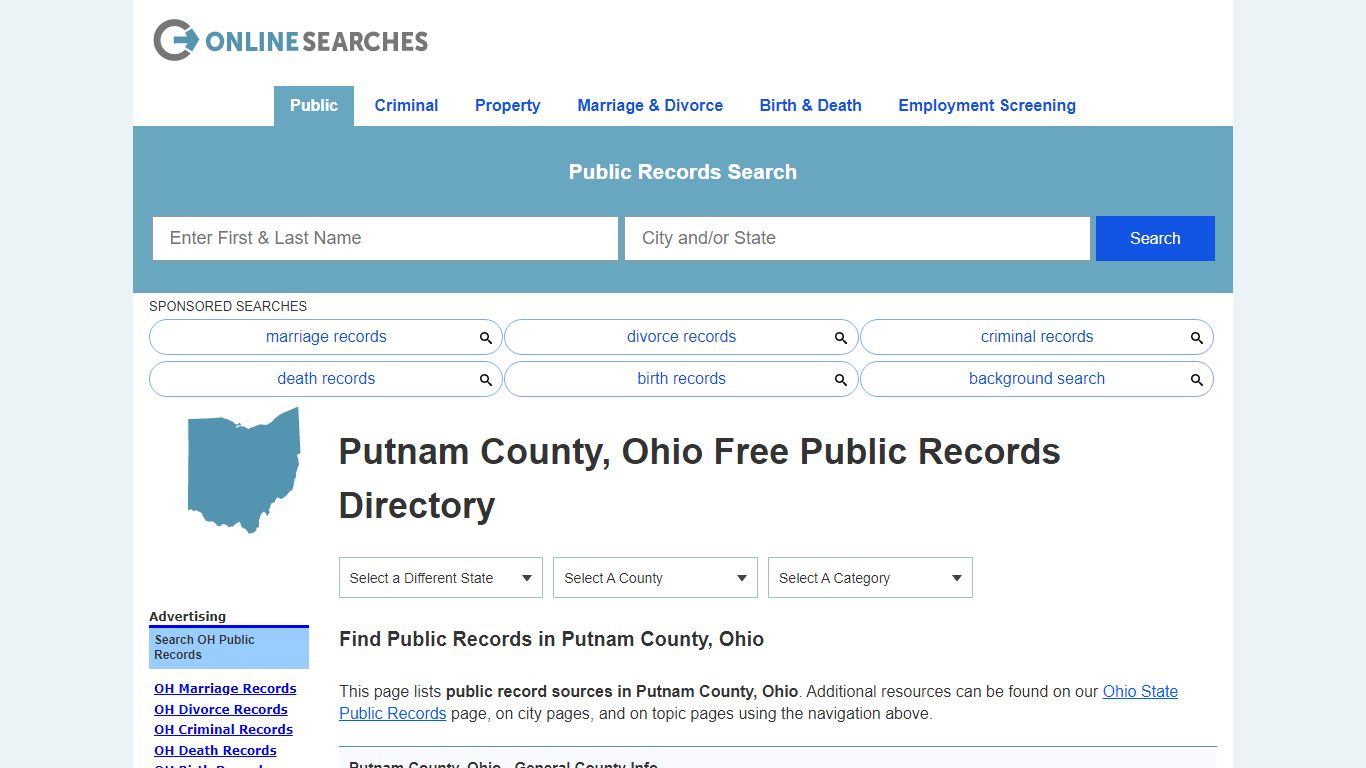 Putnam County, Ohio Public Records Directory